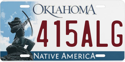 OK license plate 415ALG