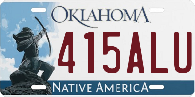 OK license plate 415ALU