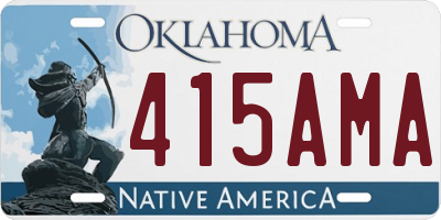 OK license plate 415AMA