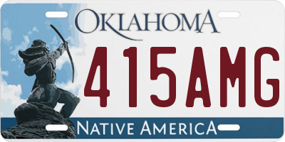 OK license plate 415AMG