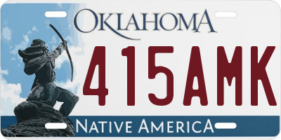 OK license plate 415AMK