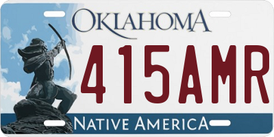 OK license plate 415AMR