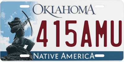 OK license plate 415AMU