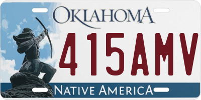 OK license plate 415AMV