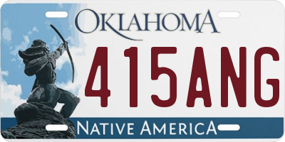OK license plate 415ANG