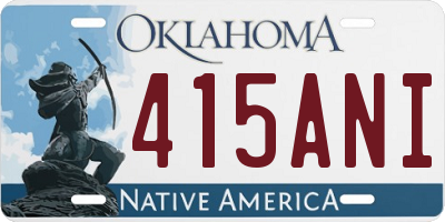 OK license plate 415ANI