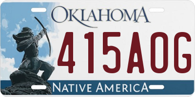 OK license plate 415AOG
