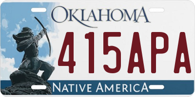 OK license plate 415APA