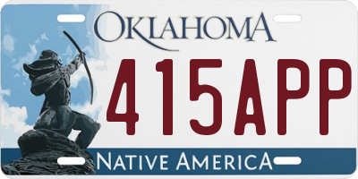 OK license plate 415APP