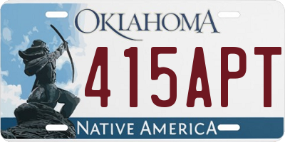 OK license plate 415APT