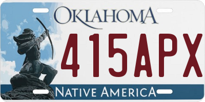 OK license plate 415APX