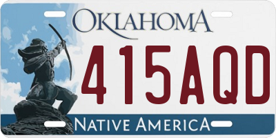 OK license plate 415AQD