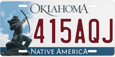 OK license plate 415AQJ