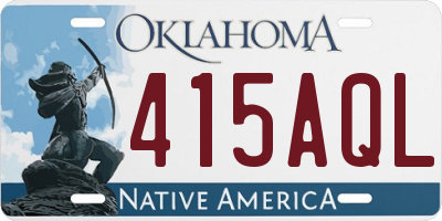 OK license plate 415AQL