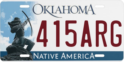 OK license plate 415ARG