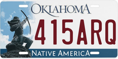 OK license plate 415ARQ