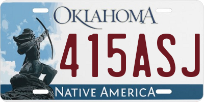 OK license plate 415ASJ