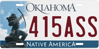 OK license plate 415ASS