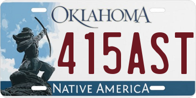 OK license plate 415AST