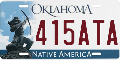 OK license plate 415ATA