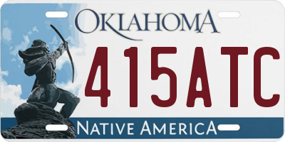 OK license plate 415ATC