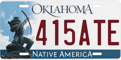 OK license plate 415ATE