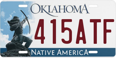 OK license plate 415ATF