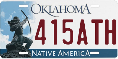OK license plate 415ATH