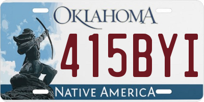 OK license plate 415BYI