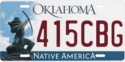 OK license plate 415CBG