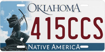 OK license plate 415CCS