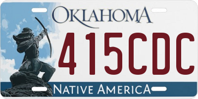 OK license plate 415CDC