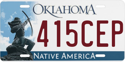 OK license plate 415CEP