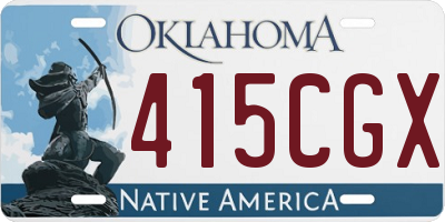 OK license plate 415CGX