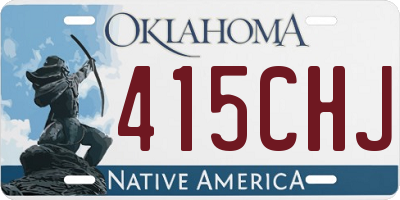OK license plate 415CHJ