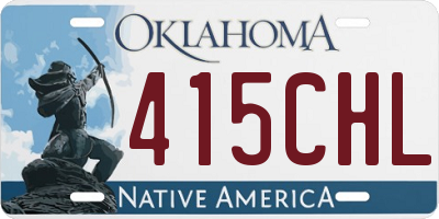 OK license plate 415CHL