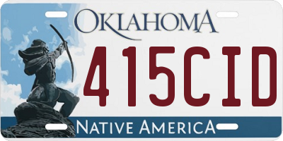 OK license plate 415CID