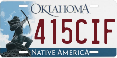 OK license plate 415CIF