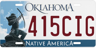 OK license plate 415CIG