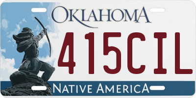 OK license plate 415CIL