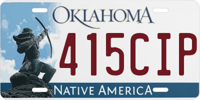 OK license plate 415CIP