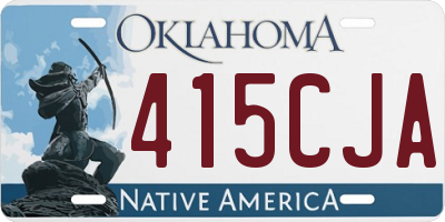 OK license plate 415CJA