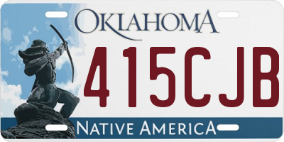 OK license plate 415CJB