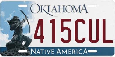 OK license plate 415CUL