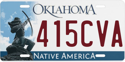 OK license plate 415CVA
