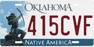OK license plate 415CVF