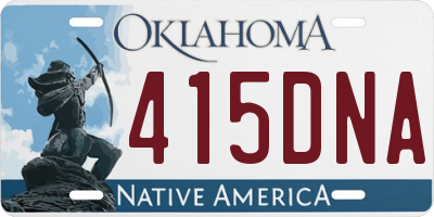 OK license plate 415DNA
