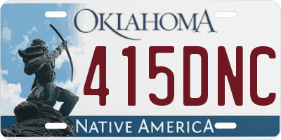 OK license plate 415DNC