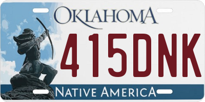 OK license plate 415DNK