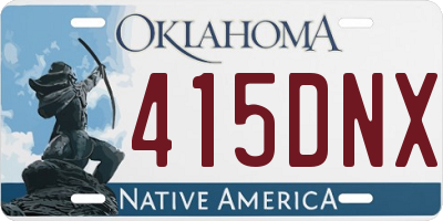 OK license plate 415DNX